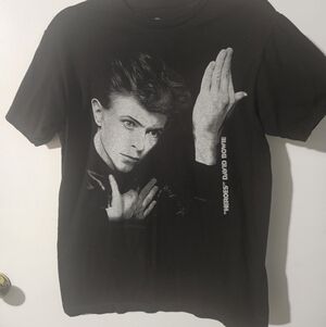 David Bowie- Heros Black Graphic T-Shirt
